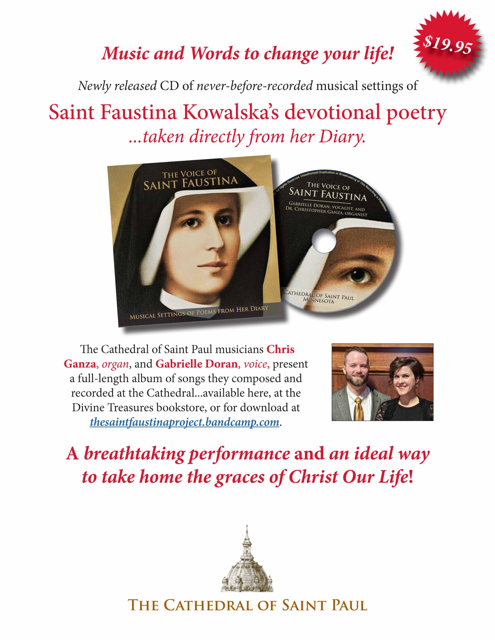 Faustina CD sign for Christ Our Life 2024